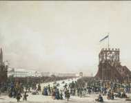 Beggrov Karl Petrovich Shrove-tide Fete with Tobogganing on the Tsar s Meadow in St Petersburg - Hermitage